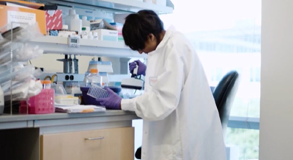 Scientist works on COVID-19 vaccine in the U.S.