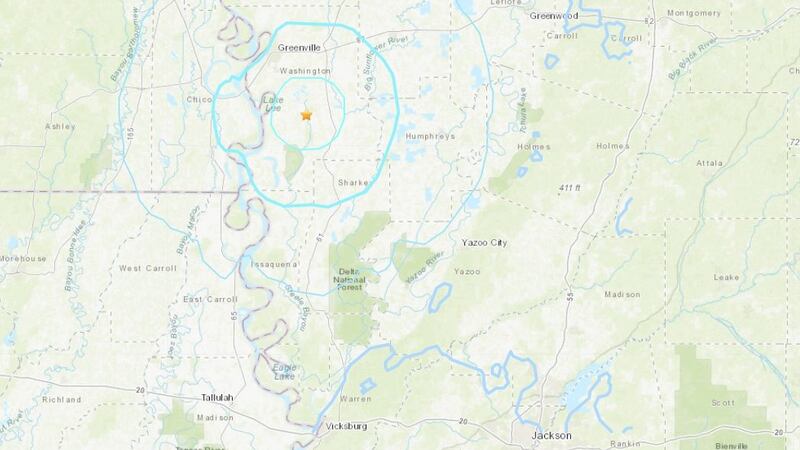 Shaking was felt in Washington County (Source: WLBT)
