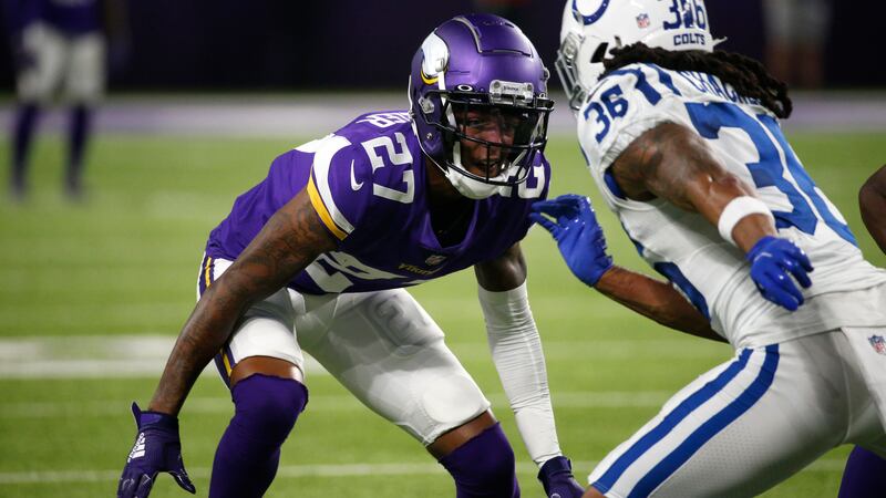FILE - Minnesota Vikings cornerback Cameron Dantzler (27) defends against Indianapolis Colts'...