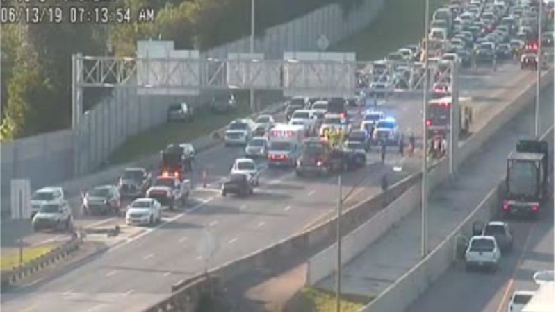 Traffic is being diverted at Veterans Blvd.