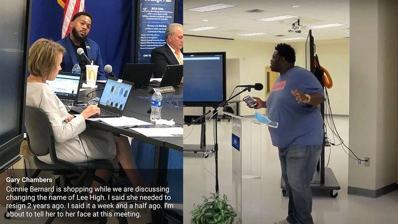 Gary Chambers snapped a photo of Connie Bernard allegedly looking at an online retailer during...
