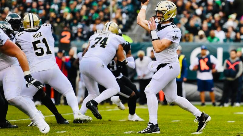 Trevor Siemian threw his first two interception of 2021 against the Eagles. (Source: Michael...