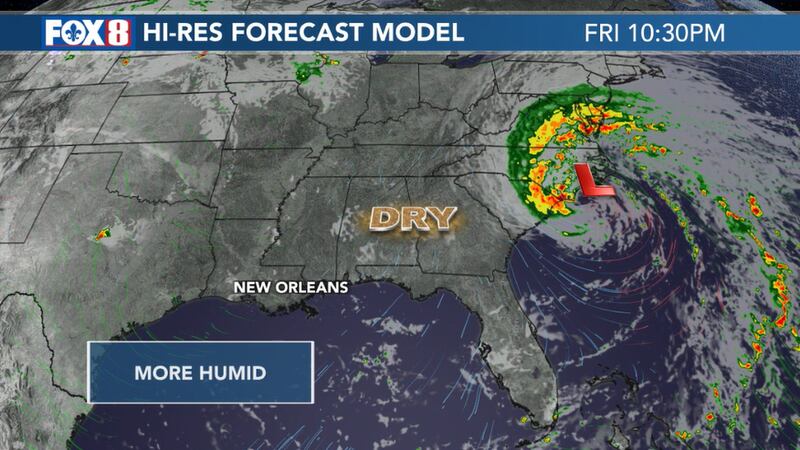 Very little chance for rain across the region over the next several days.