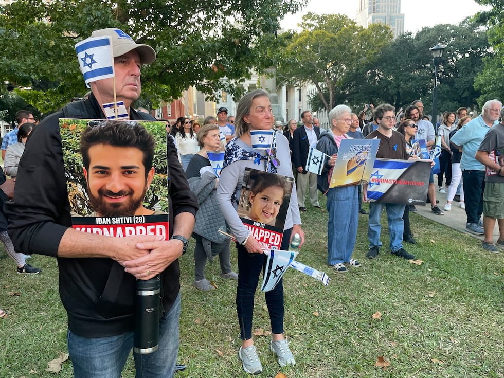Lafayette Square was the site of a vigil where dozens gathered to honor lives lost in Israel....