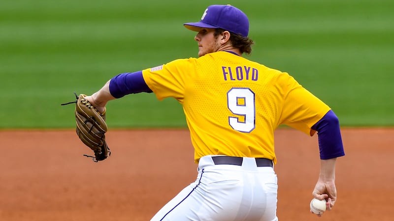 LSU pitcher Ty Floyd (9)
