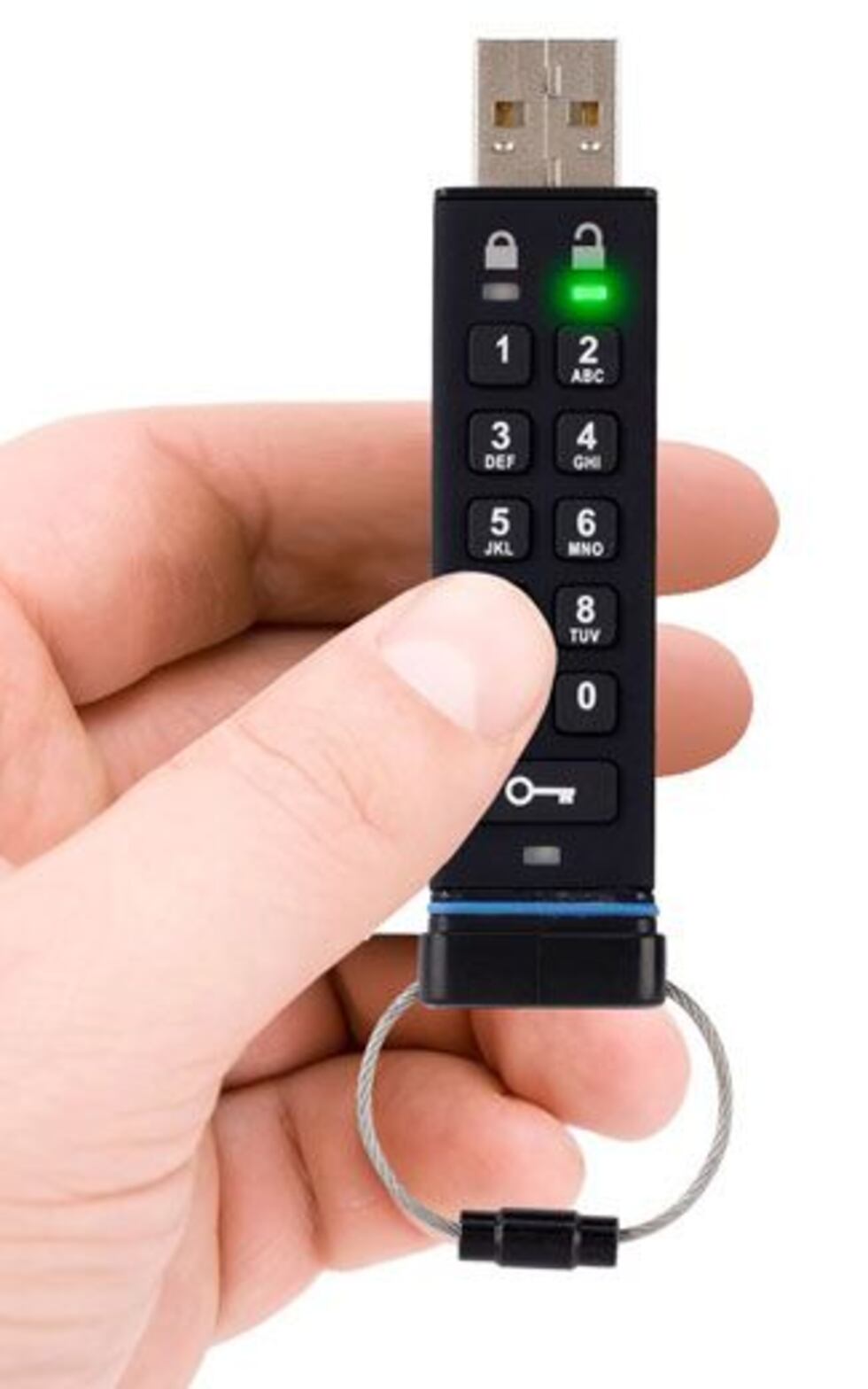 Apricorn's Aegis Secure Key uses super-strong FIPS encryption.