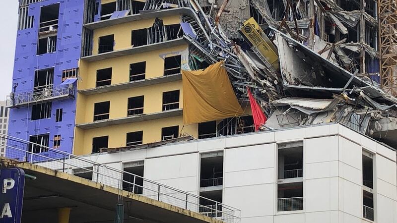 New tarp was placed today to conceal the remains of the Hard Rock victim that flooded social...