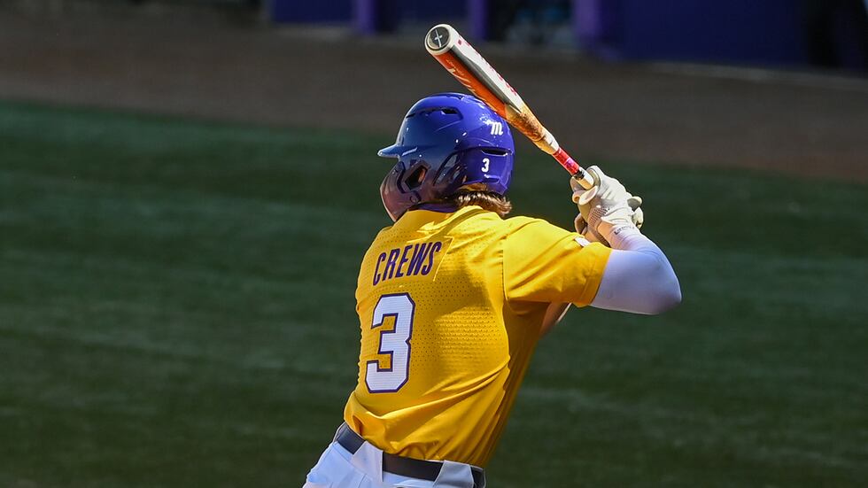 LSU center fielder Dylan Crews (3)